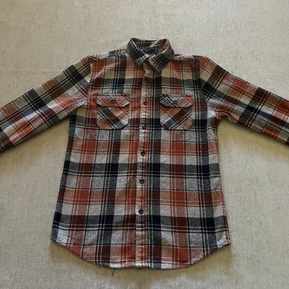 American Rag Button Up Men Small Blue Red Flannel Button Up Pockets Casual - Picture 1 of 6